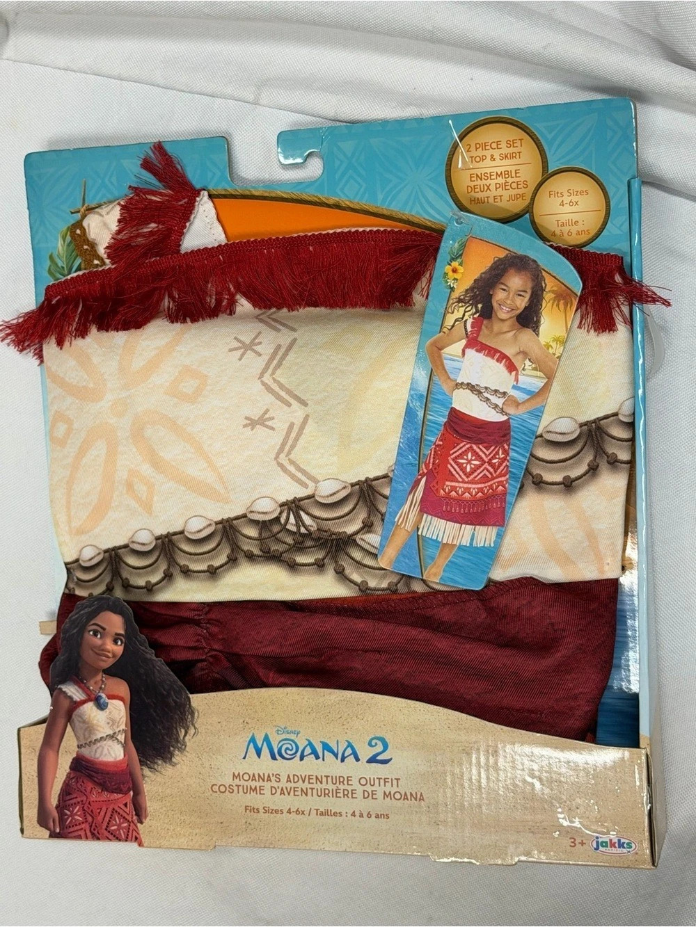 Jakks Pacific Moana 2 Moana's Adventure Outfit Costume Girls 4-6X New